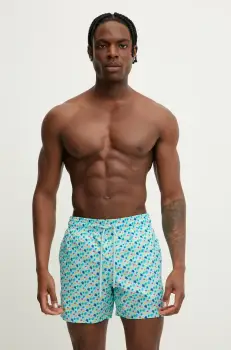 Vilebrequin pantaloni scurti de baie MOORISE culoarea turcoaz, MSOCF139 imagine