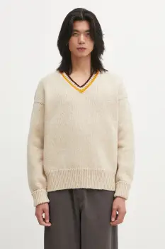 Visvim pulover de lana COLLEGE V-NECK imagine