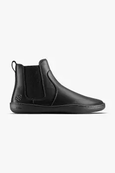 Vivobarefoot ghete chelsea de piele SENSUS CHELSEA culoarea negru, cu toc plat, 209568 imagine