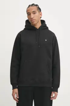 Volcom bluza barbati, culoarea negru, cu gluga, neted, A4132418 imagine