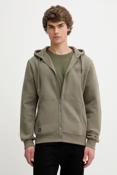 Von Dutch bluza culoarea verde, cu gluga, uni, VD.1.SWZ.SLI imagine