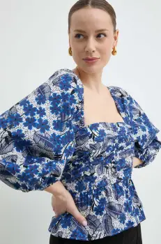 Weekend Max Mara bluza din bumbac femei, cu model, 2415161042600 2415160000000 imagine