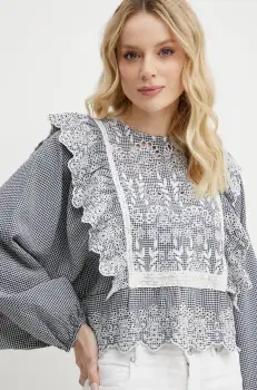 Weekend Max Mara bluza femei, culoarea albastru marin, modelator, 2515111011600 imagine