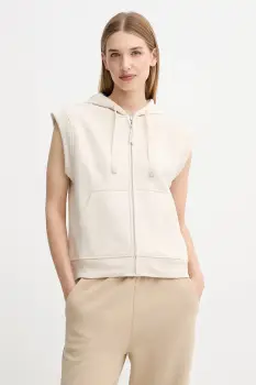 Weekend Max Mara bluza PANK culoarea bej, cu gluga, uni, 2525926041600 imagine