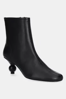 Weekend Max Mara cizme de piele Acro culoarea negru, cu toc cui, 2525796014600 imagine