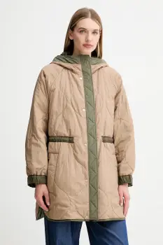 Weekend Max Mara geaca cu doua fete ALCAMO culoarea verde, de tranzitie, oversize, 2525496011600 imagine