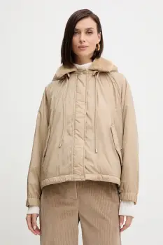 Weekend Max Mara geaca cu doua fete ARLES culoarea bej, de tranzitie, oversize, 2525486031600 imagine