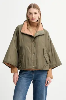 Weekend Max Mara geaca cu doua fete RONCO culoarea verde, de tranzitie, oversize, 2525486011600 imagine