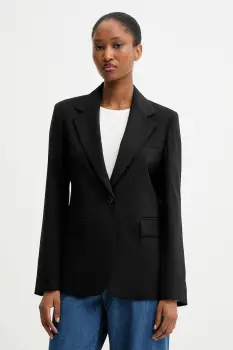 Weekend Max Mara geaca de lana LAMINE culoarea negru, un singur rand de nasturi, uni, 2525046041600 imagine
