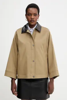 Weekend Max Mara geaca DOREMA culoarea verde, de tranzitie, 2525086061600 imagine