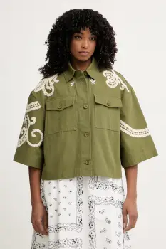 Weekend Max Mara geaca tip camasa de femei din bumbac COMO imagine