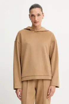 Weekend Max Mara hanorac din amestec de lana OSCURI culoarea verde, cu gluga, uni, 2525926012600 imagine