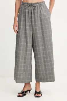 Weekend Max Mara pantaloni cu lana LUIGI culoarea gri, lat, high waist, 2525136082600 imagine