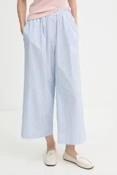 Weekend Max Mara pantaloni de bumbac FLEUR lat, high waist, 2525136021600 imagine