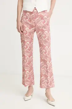 Weekend Max Mara pantaloni de femei din bumbac cu elastan ONDE imagine