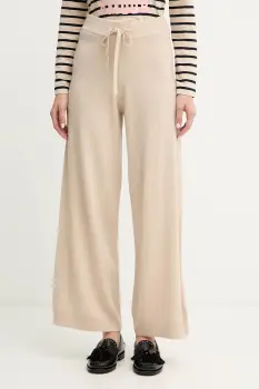 Weekend Max Mara pantaloni de lana JOSEF culoarea bej, 2525336012600 imagine
