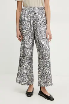Weekend Max Mara pantaloni de matase femei, lat, high waist, 2515131091600 imagine