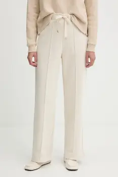 Weekend Max Mara pantaloni de trening FOLK culoarea bej, uni, 2525786011600 imagine