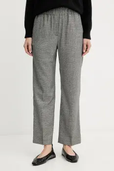 Weekend Max Mara pantaloni din lana HATELEY culoarea negru, drept, high waist, 2525136022600 imagine