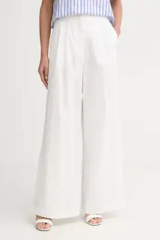 Weekend Max Mara pantaloni palazzo pentru femei, din bumbac BENDA imagine