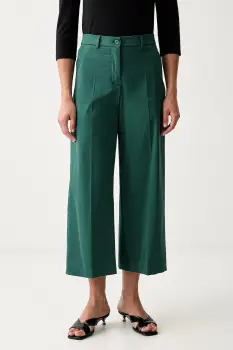 Weekend Max Mara pantaloni pentru femei cu bumbac WKDURIAL imagine