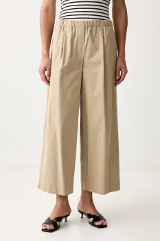 Weekend Max Mara pantaloni straight pentru femei din bumbac WKDLIBERO imagine