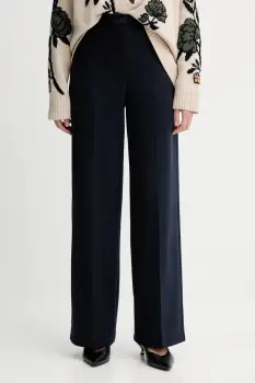 Weekend Max Mara pantaloni ZELOTA culoarea bleumarin, lat, high waist, 2525786012600 imagine