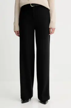 Weekend Max Mara pantaloni ZELOTA culoarea negru, lat, high waist, 2525786012600 imagine