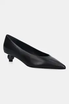 Weekend Max Mara pantofi de piele Wkabacini culoarea negru, pe toc jos, 2615521134600 imagine