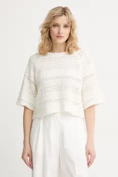 Weekend Max Mara pulover cu maneca scurta pentru femei din bumbac imagine