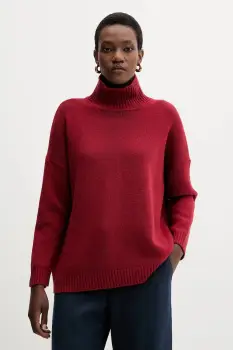 Weekend Max Mara pulover de lana BORGIA culoarea bordo, cu guler, 2525366112600 imagine