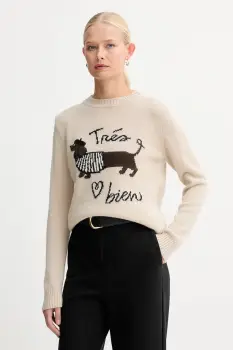 Weekend Max Mara pulover de lana NITRA culoarea bej, 2525366292600 imagine