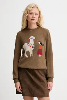 Weekend Max Mara pulover de lana NITRA culoarea maro, 2525366292600 imagine