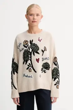 Weekend Max Mara pulover de lana PAVIDI culoarea bej, light, 2525366262600 imagine