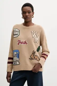 Weekend Max Mara pulover de lana PAVIDI culoarea bej, light, 2525366262600 imagine