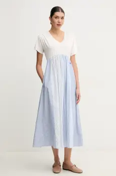 Weekend Max Mara rochie culoarea alb, midi, evazati, 2515621082600 imagine