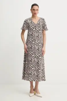 Weekend Max Mara rochie de matase PAGINE culoarea negru, maxi, evazati, 2615221081600 imagine