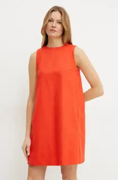 Weekend Max Mara rochie din amestec de in culoarea rosu, mini, evazati, 2515221102600 imagine