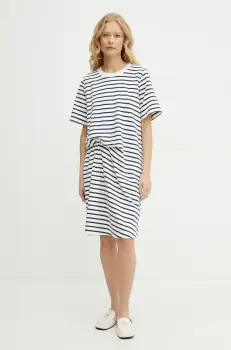 Weekend Max Mara rochie din bumbac culoarea alb, mini, drept, 2515621012600 imagine