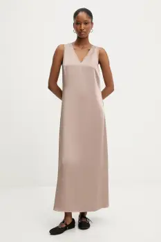 Weekend Max Mara rochie OTTELIA culoarea maro, maxi, drept, 2525226061600 imagine