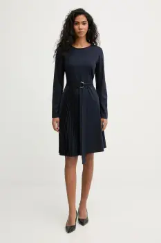 Weekend Max Mara rochie TALAMO culoarea bleumarin, mini, evazati, 2615621011600 imagine
