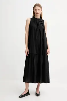 Weekend Max Mara rochie YANG culoarea negru, maxi, evazati, 2525236011600 imagine