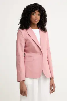 Weekend Max Mara Sacou cu un singur rand de nasturi de dama cu amestec de in ORCHE imagine