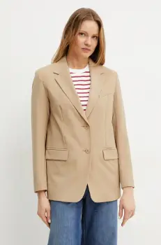 Weekend Max Mara sacou de lana culoarea verde, un singur rand de nasturi, uni, 2515041091600 imagine