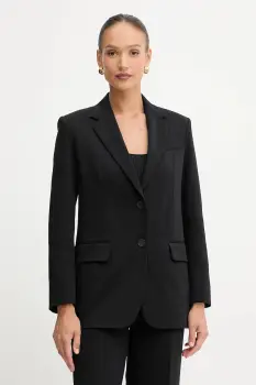 Weekend Max Mara sacou MESSINA culoarea negru, un singurrand de nasturi, uni, 2525916041600 imagine