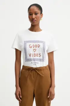 Weekend Max Mara tricou din bumbac ARA culoarea alb, 2525976041600 imagine