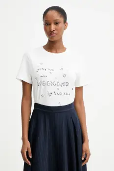 Weekend Max Mara tricou din bumbac ARA culoarea alb, 2525976041600 imagine