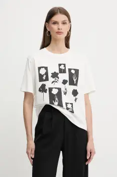 Weekend Max Mara tricou din bumbac culoarea alb, 2525976051600 imagine