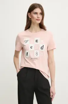 Weekend Max Mara tricou din bumbac femei, culoarea roz, 2515971052600 imagine