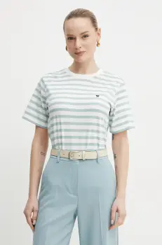 Weekend Max Mara tricou din bumbac femei, culoarea verde, 2515971031600 imagine